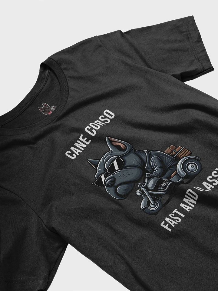 Cane Corso T-shirt: Fast and Classy on an Old-School Ride ! product image (2)
