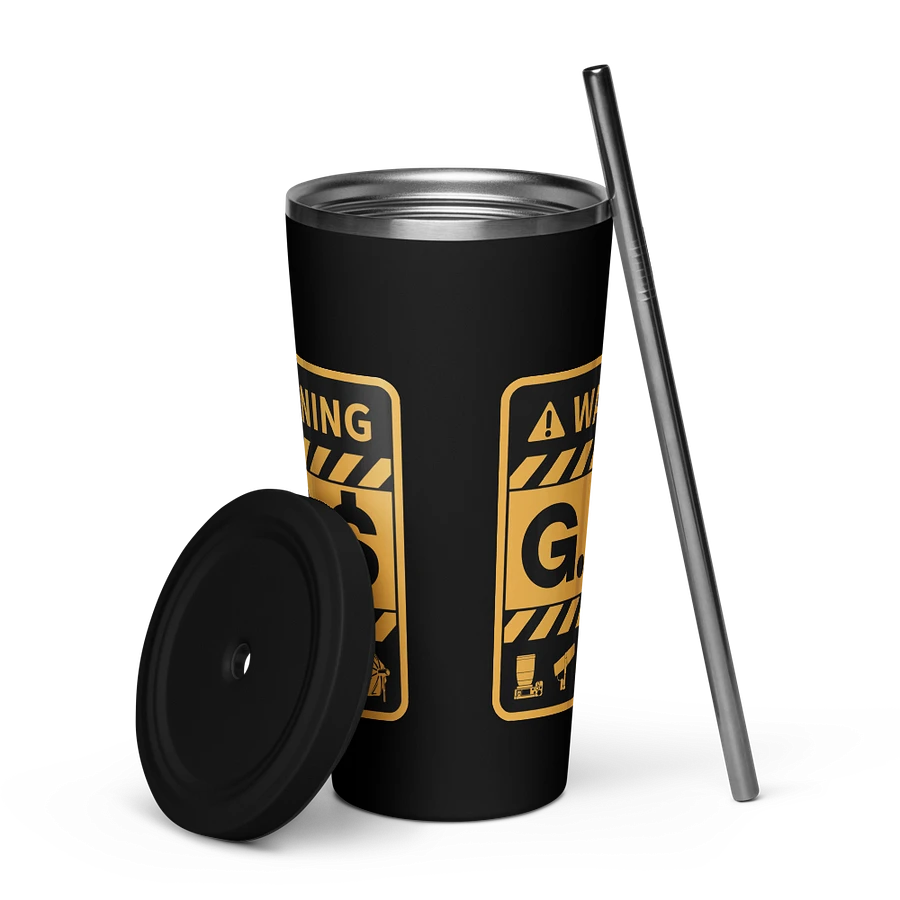 G.A.$. Warning Tumbler With Straw product image (5)