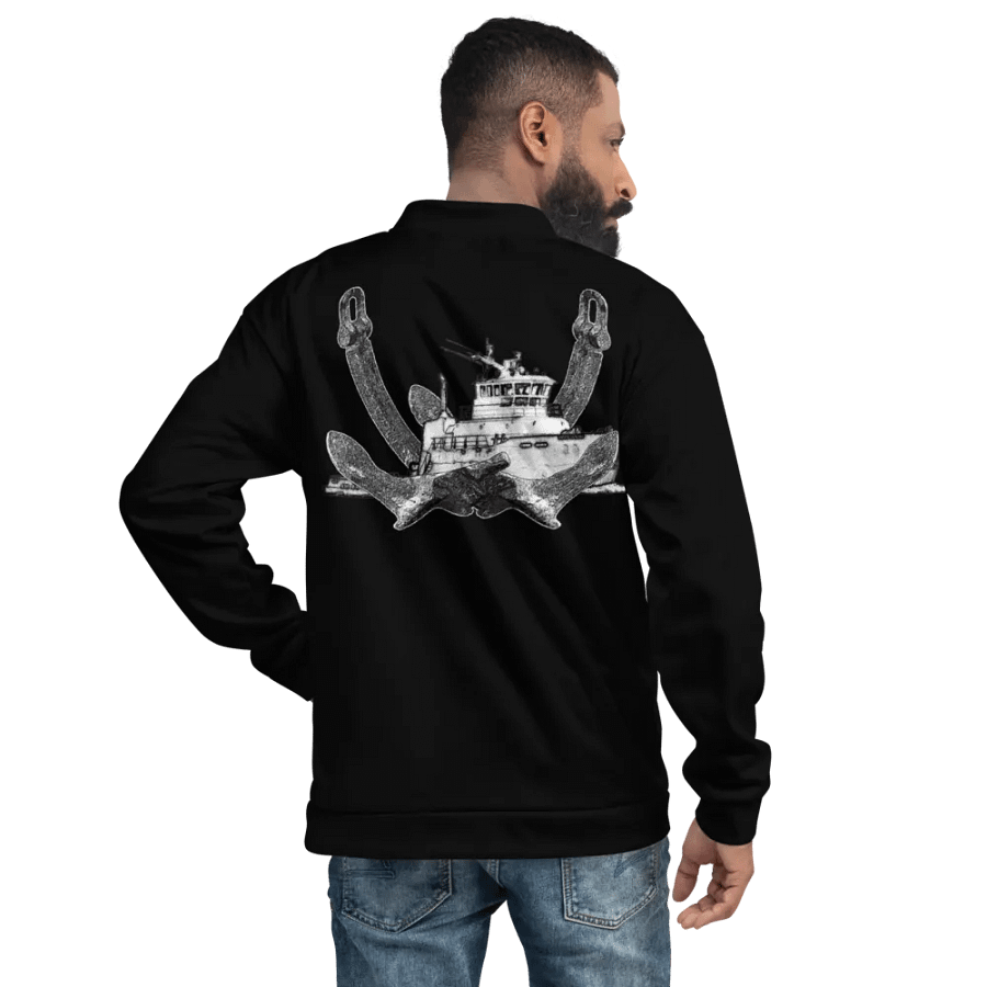 Twin Anchor Titan tug Black Bomber Jacket product image (12)