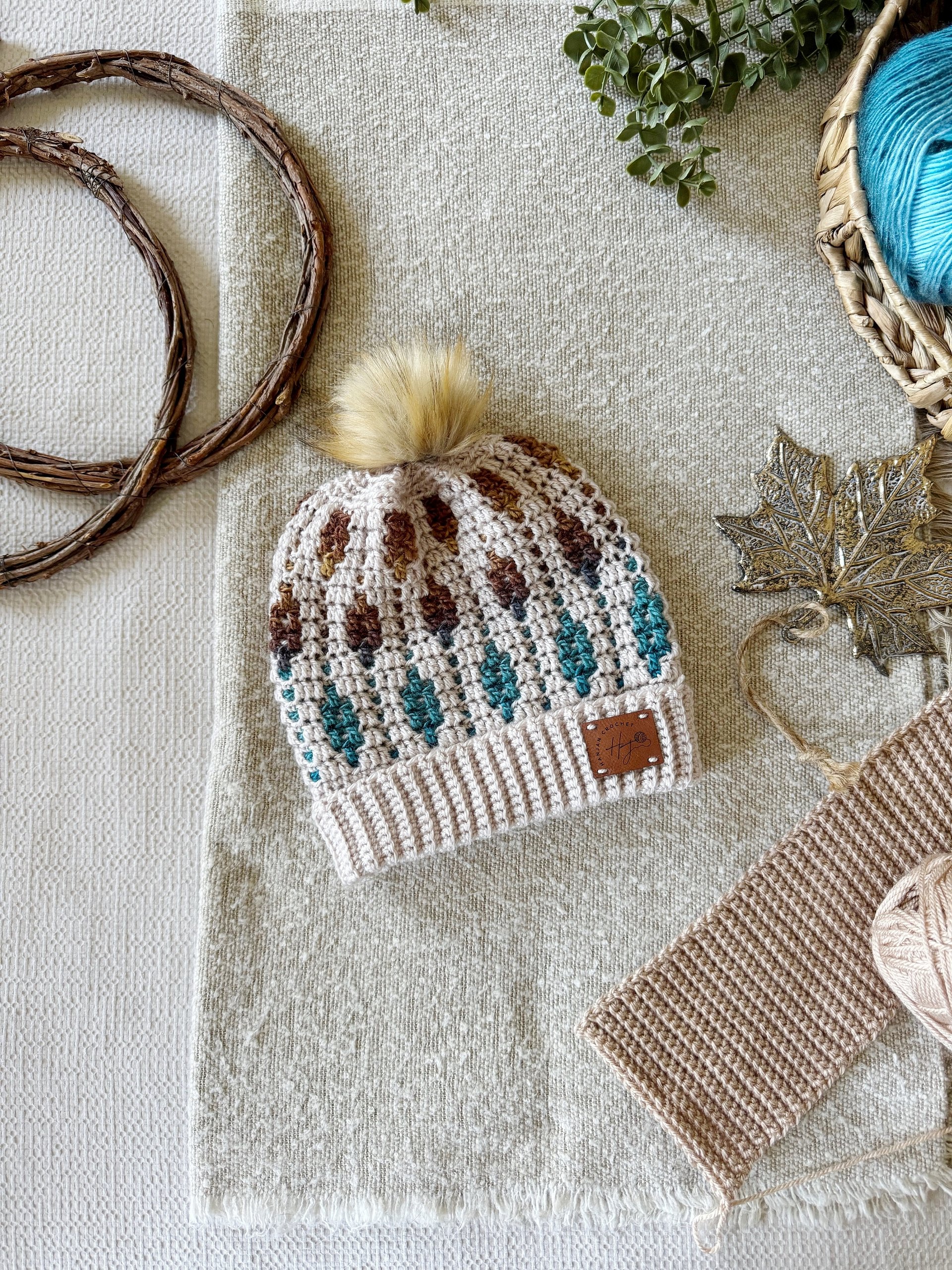 Starlight Hat Crochet Pattern | Mosaic Crochet Beanie Pattern | Overlay Mosaic Crochet | 6 Sizes Baby to Adult product image (8)