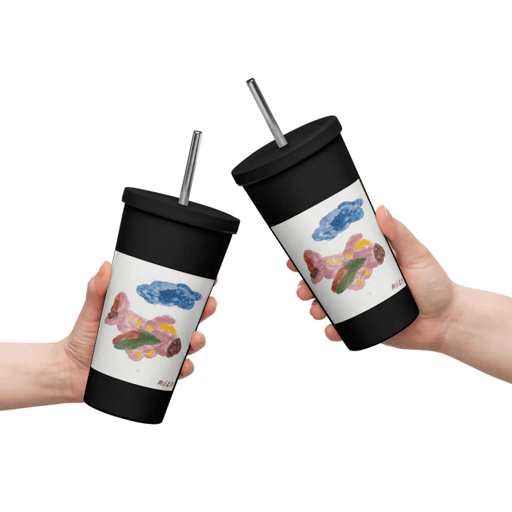 Kid Airplane (Insulated Tumbler with a Straw) product image (2)