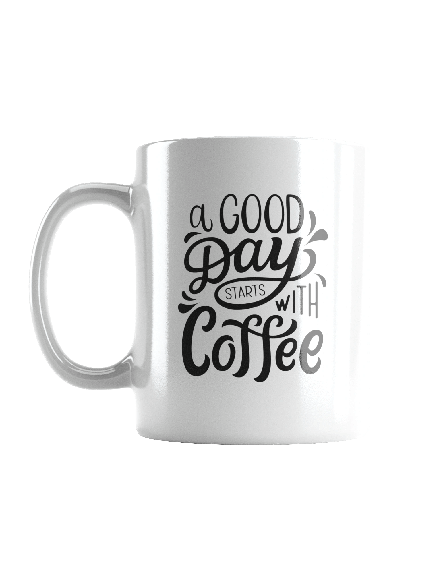 Ornate Morning Brew White Glossy Mug product image (2)