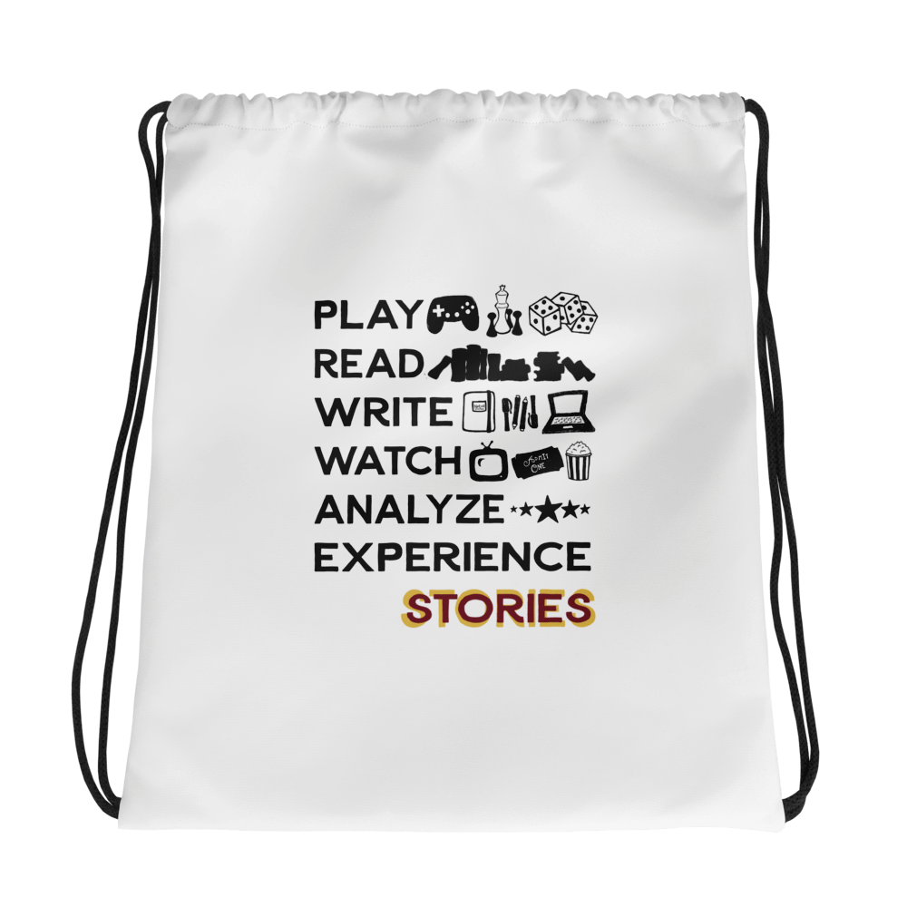 Experience Stories Drawstring Bag (Red and Gold) product image (1)