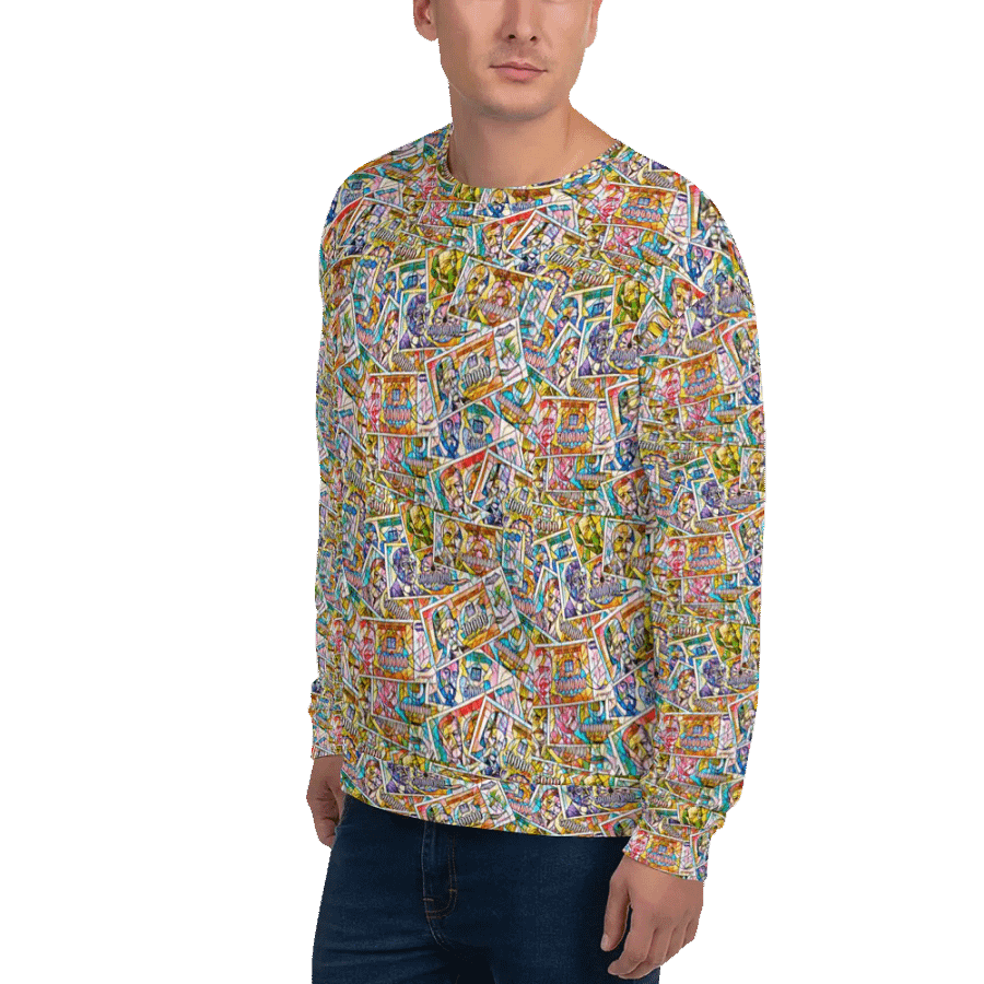 Jugoslovenski inflatorni dinar 1993 (Kolaž/mozaik) All-Over Print Recycled Unisex Sweatshirt product image (4)