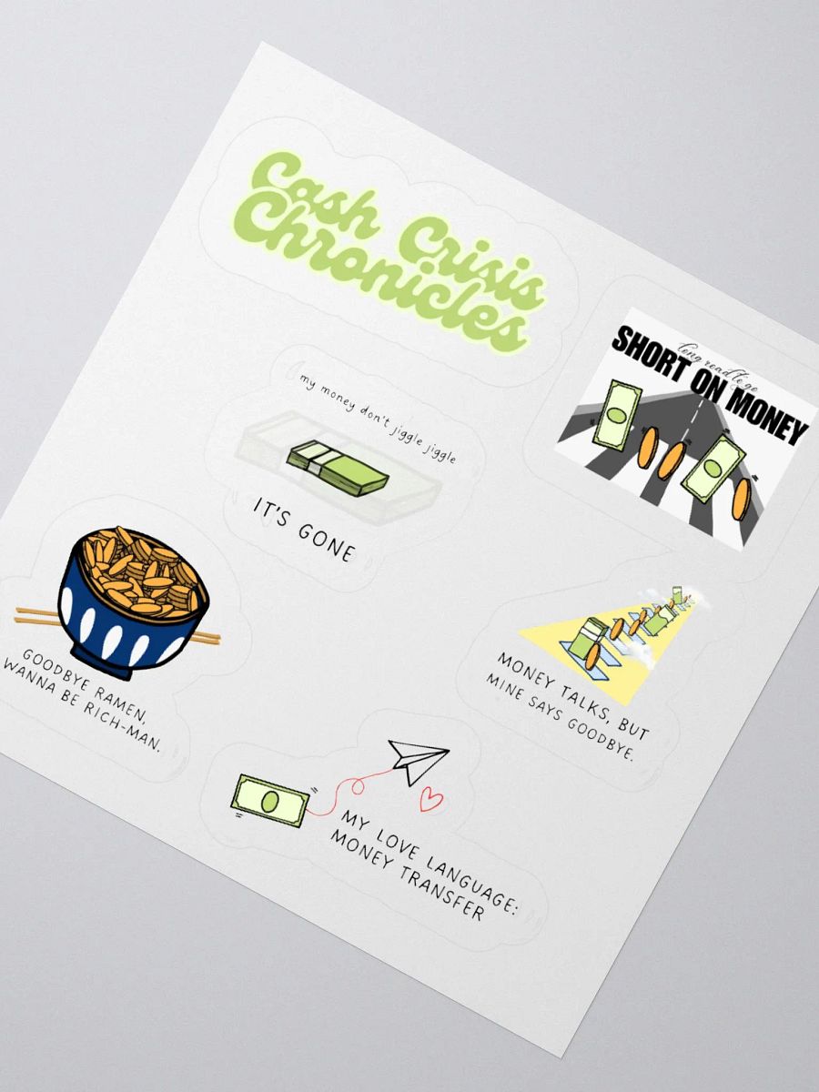 Cash Crisis Chronicles Sticker Set product image (10)