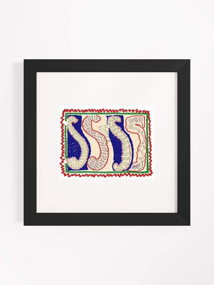 S's in bric brac Panel Card Print Framed product image (1)