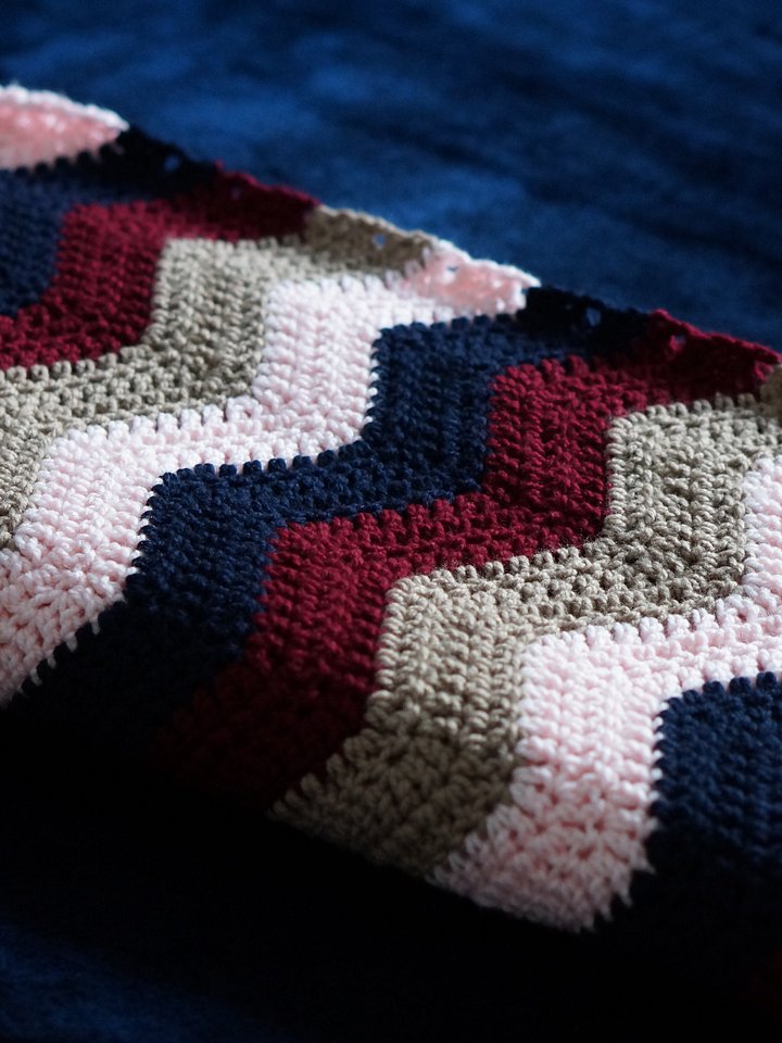 Easy ripple blanket pdf pattern product image (1)