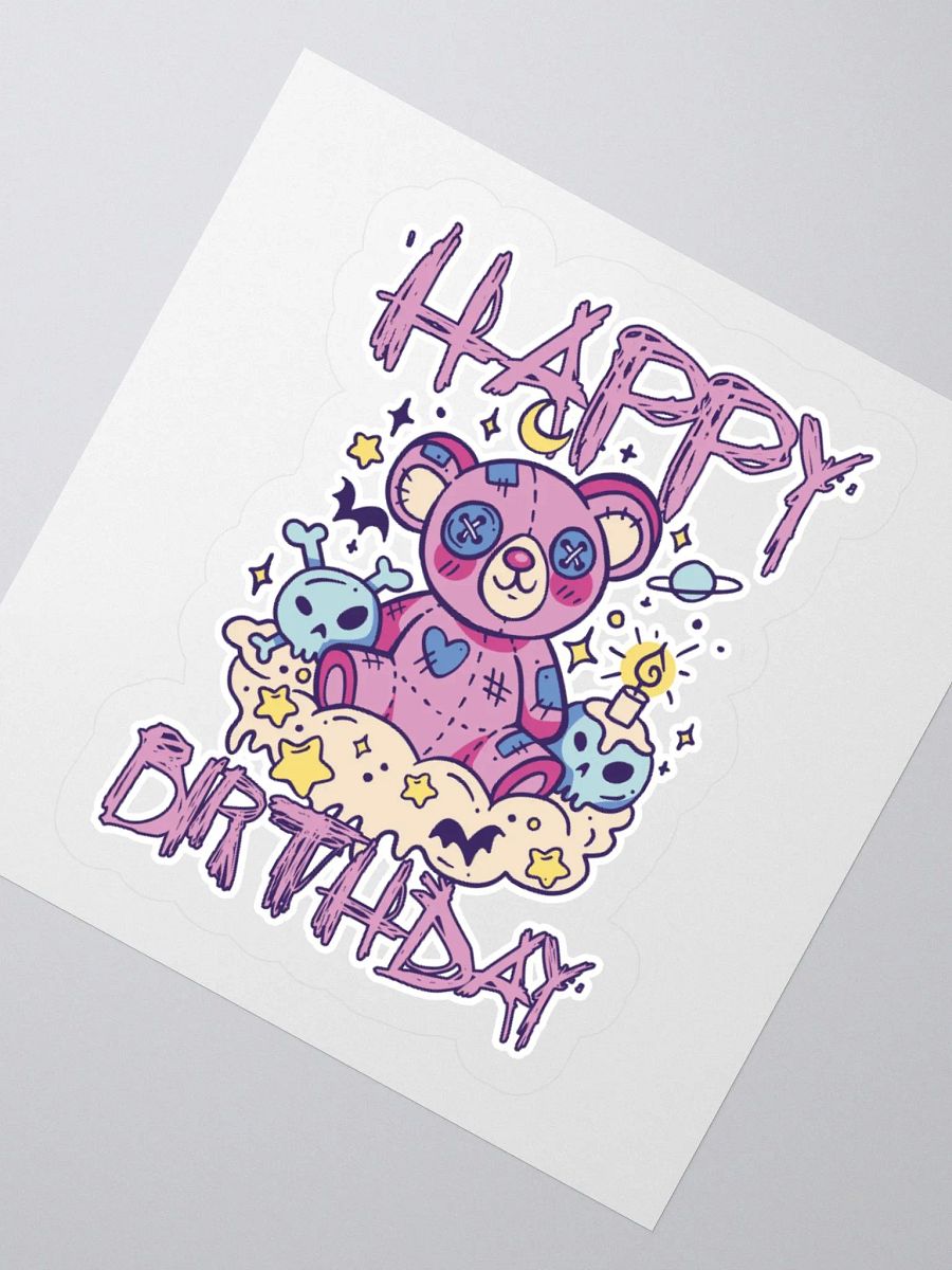 Happy Birthday (Cute Teddy Bear) Sticker product image (2)