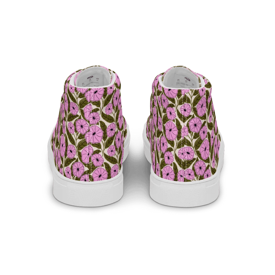 Dipladenia Dreams - Pink and Green - Mens High Top Canvas Shoes product image (4)