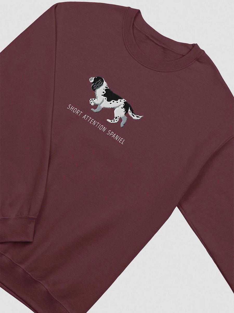 Short Attention Spaniel Sweatshirt (Embroidered) of a Springer Spaniel(Black) product image (5)