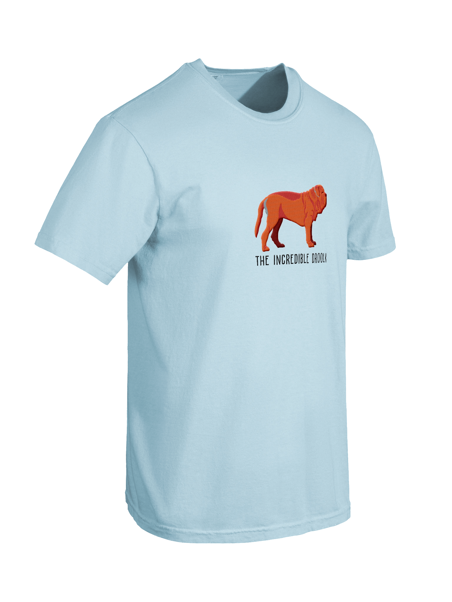 The Incredible Droolk T-Shirt(Embroidered) of a Neapolitan Mastiff(Red) product image (58)