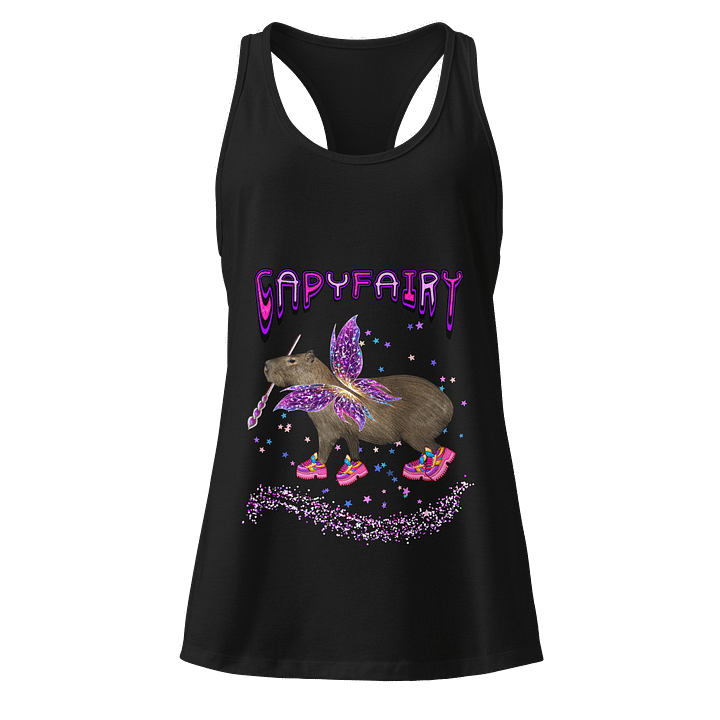 Capyfairy Glittery Women's Racerback Tank product image (1)