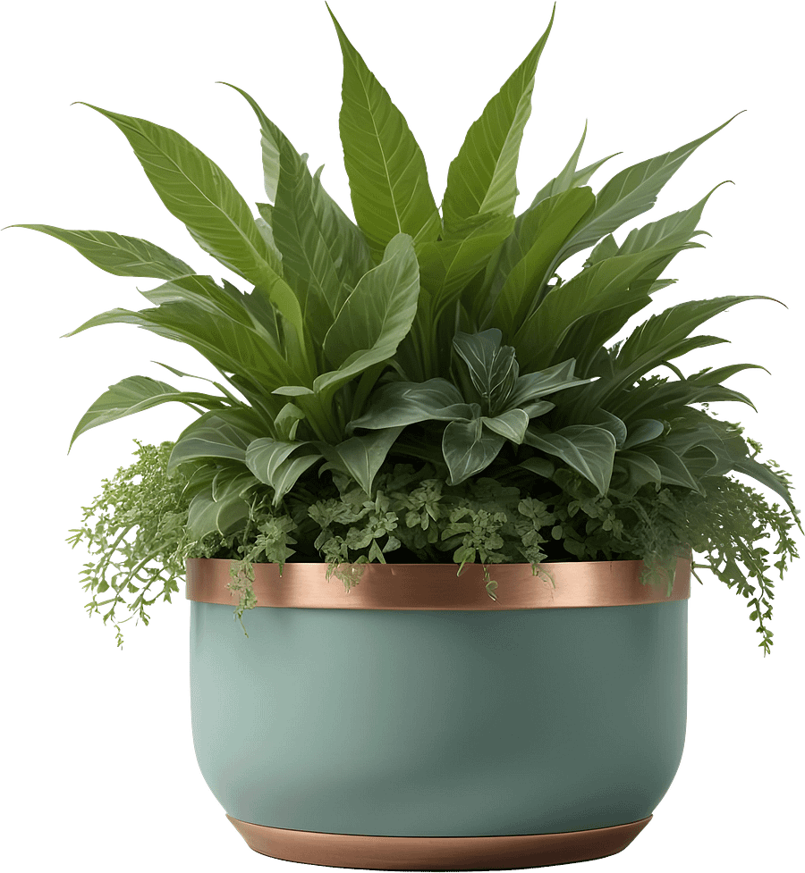 Jade Signature – Modern Matte Planter PNG product image (1)