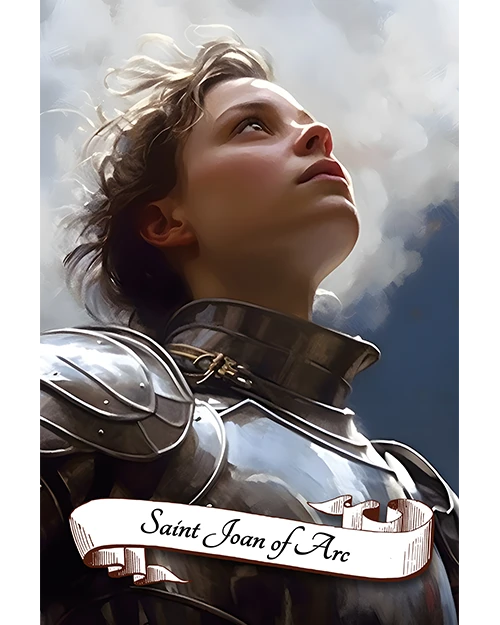 Saint Joan of Arc Patron Saint of France, Soldiers, Prisoners, Military Personnel, Rape Victims, Youth, Matte Poster product image (1)
