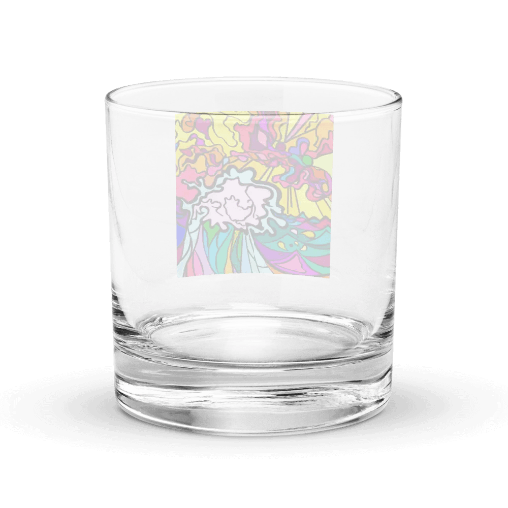 Vibrant Swirls Rocks Glass - Wave at Sunset product image (4)