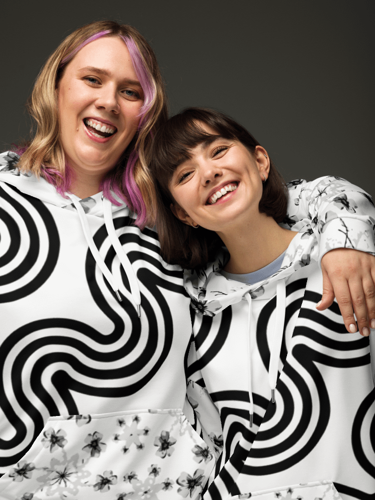 Monochrome Maze Unisex Hoodie product image (6)