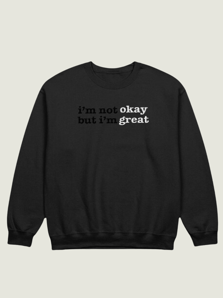 Not Okay Crewneck (Black) product image (1)