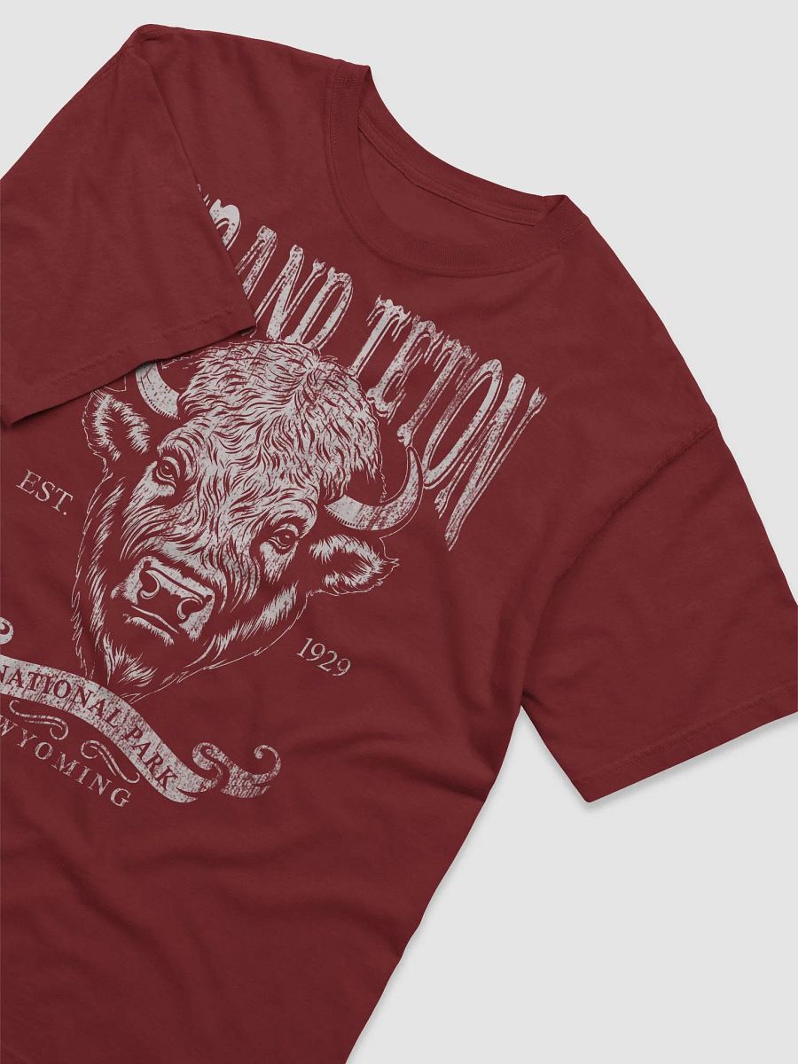 Grand Teton National Park, Wyoming T-Shirt | Vintage-Style Grunge Western Tee with a Bison Head product image (13)