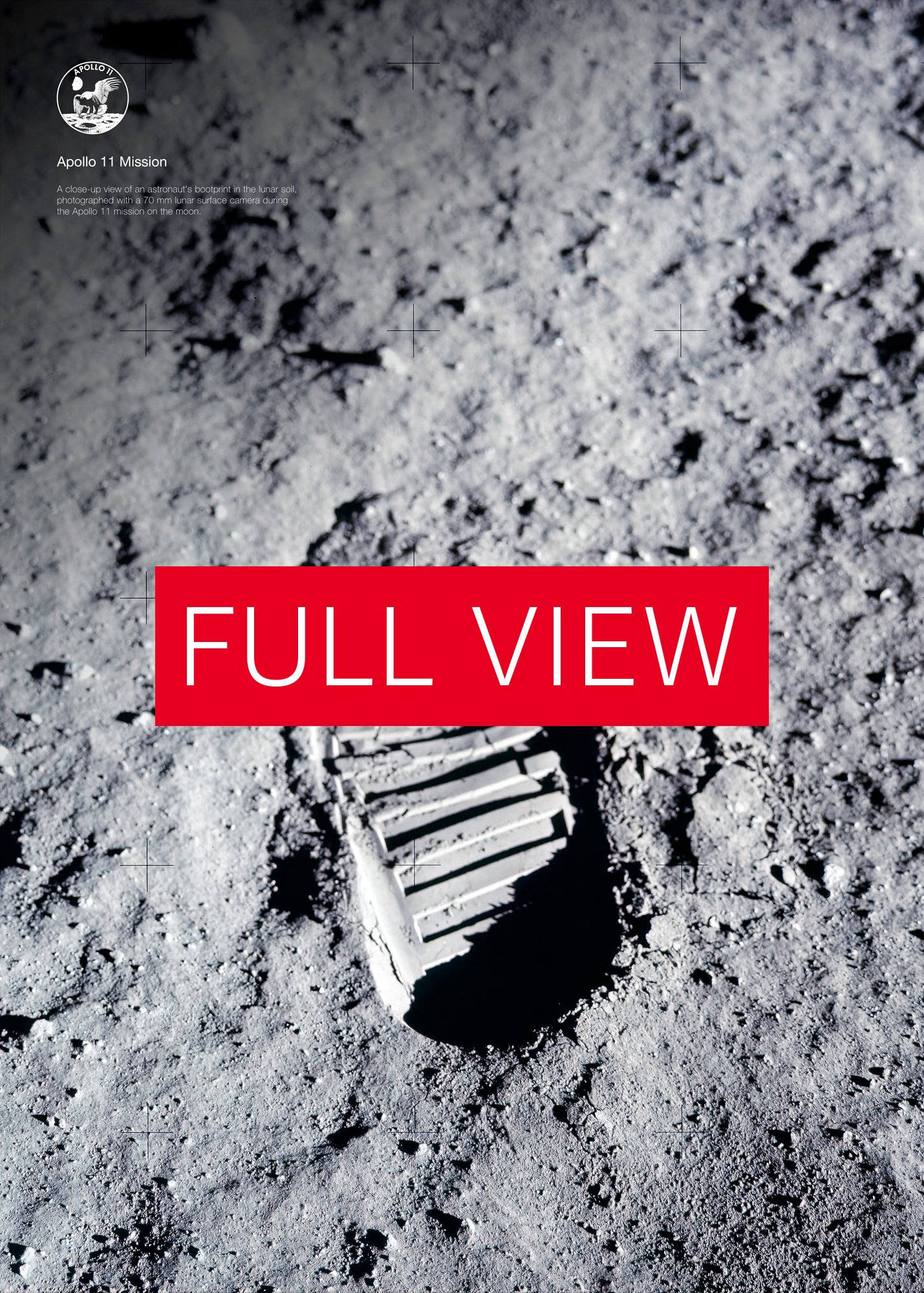 NASA Apollo 11: Moon footprint, 1969 — space poster, space art, photo poster, NASA print, space wall decor product image (4)