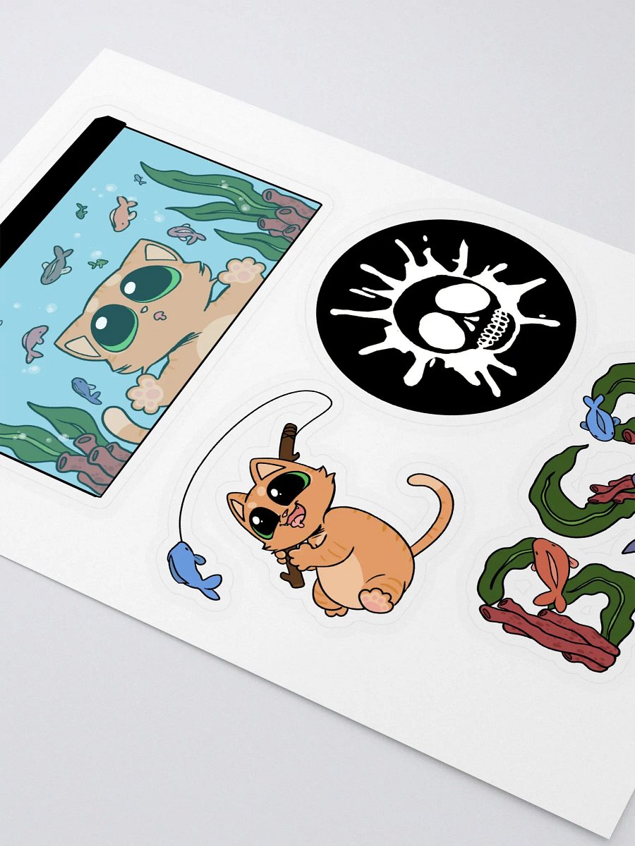 Fishing Feline Sticker Pack (4 stickers) product image (3)