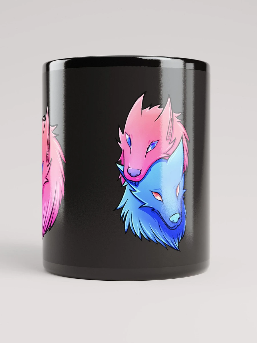 Pink and Blue Wolf Coffee Mug (Black) product image (5)