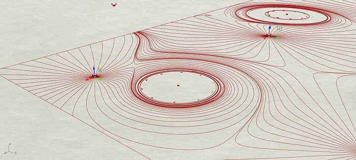 Parametric Magnetic Field Lines Grasshopper Rhino Files Download product image (2)