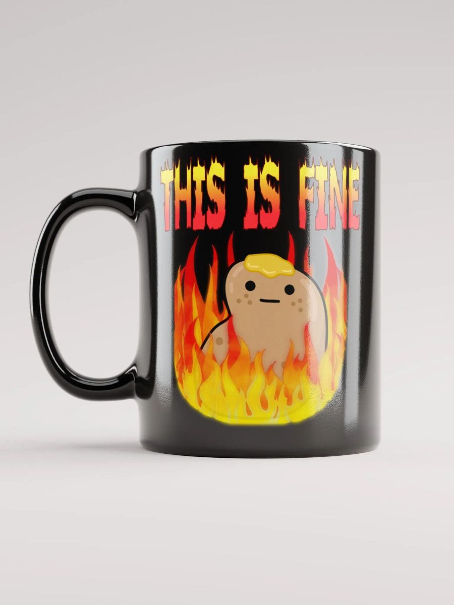 Black This Is Fine Mug product image (1)