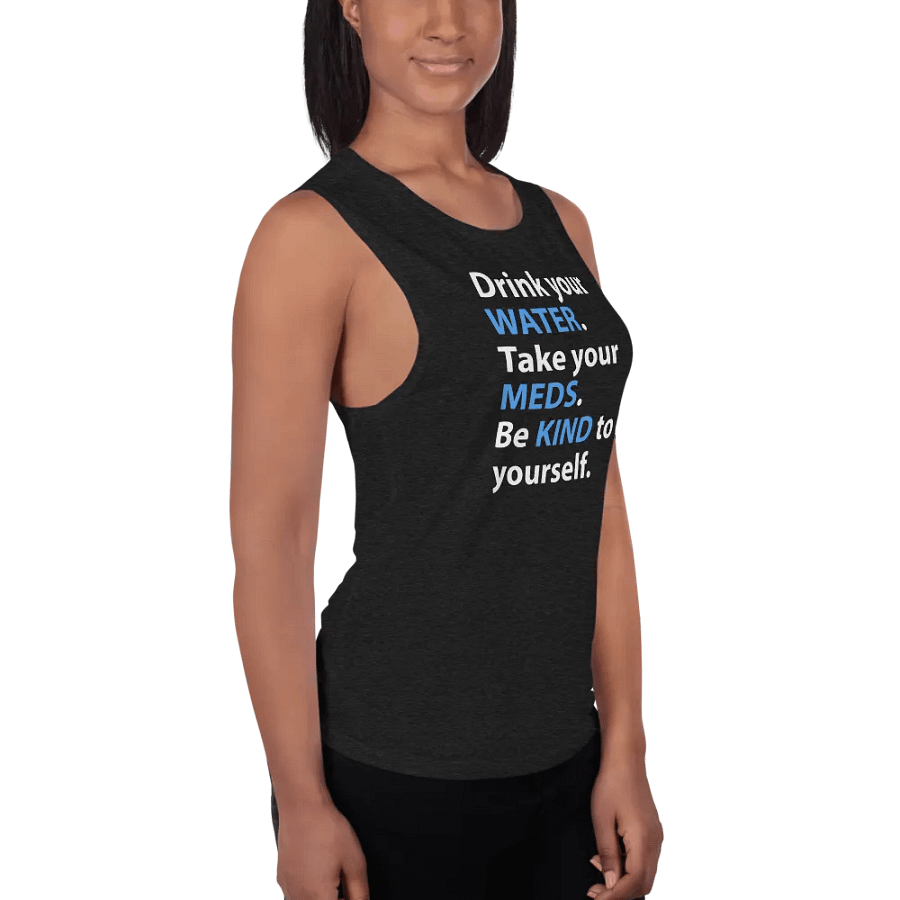 Water, Meds & Kindness Tank (Blue) product image (3)