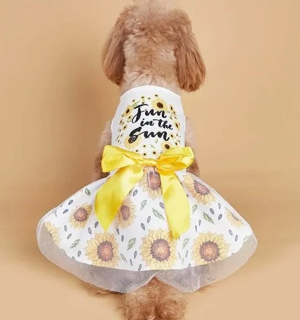 Luxury Sunflower Soiree Small Pet Dress product image (1)