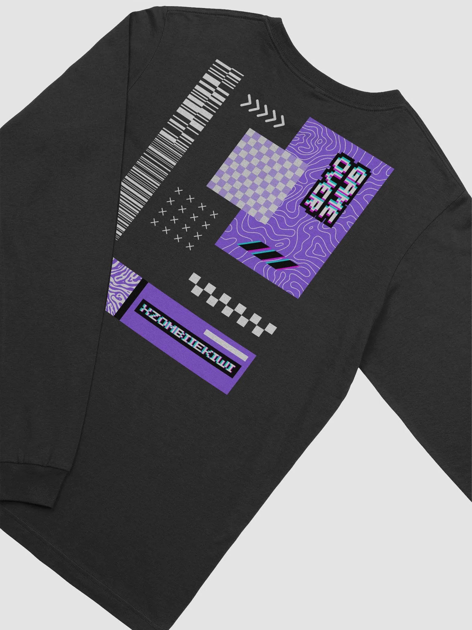 Game Over Glitch In White | Canvas Long Sleeve product image (4)