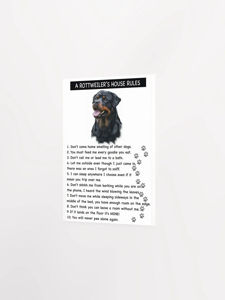 A Rottweiler's House Rules - Poster product image (12)