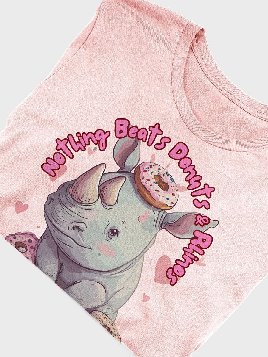 Cute Rhino and Donuts T-Shirt, Nothing Beats Donuts & Rhinos Except You, Adorable Animal Graphic Tee for All Ages product image (24)