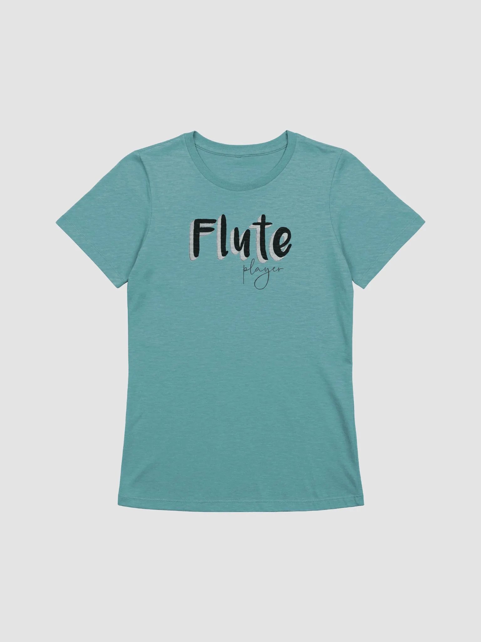 3D Flute Player Typography Tee – Women’s Fit product image (1)