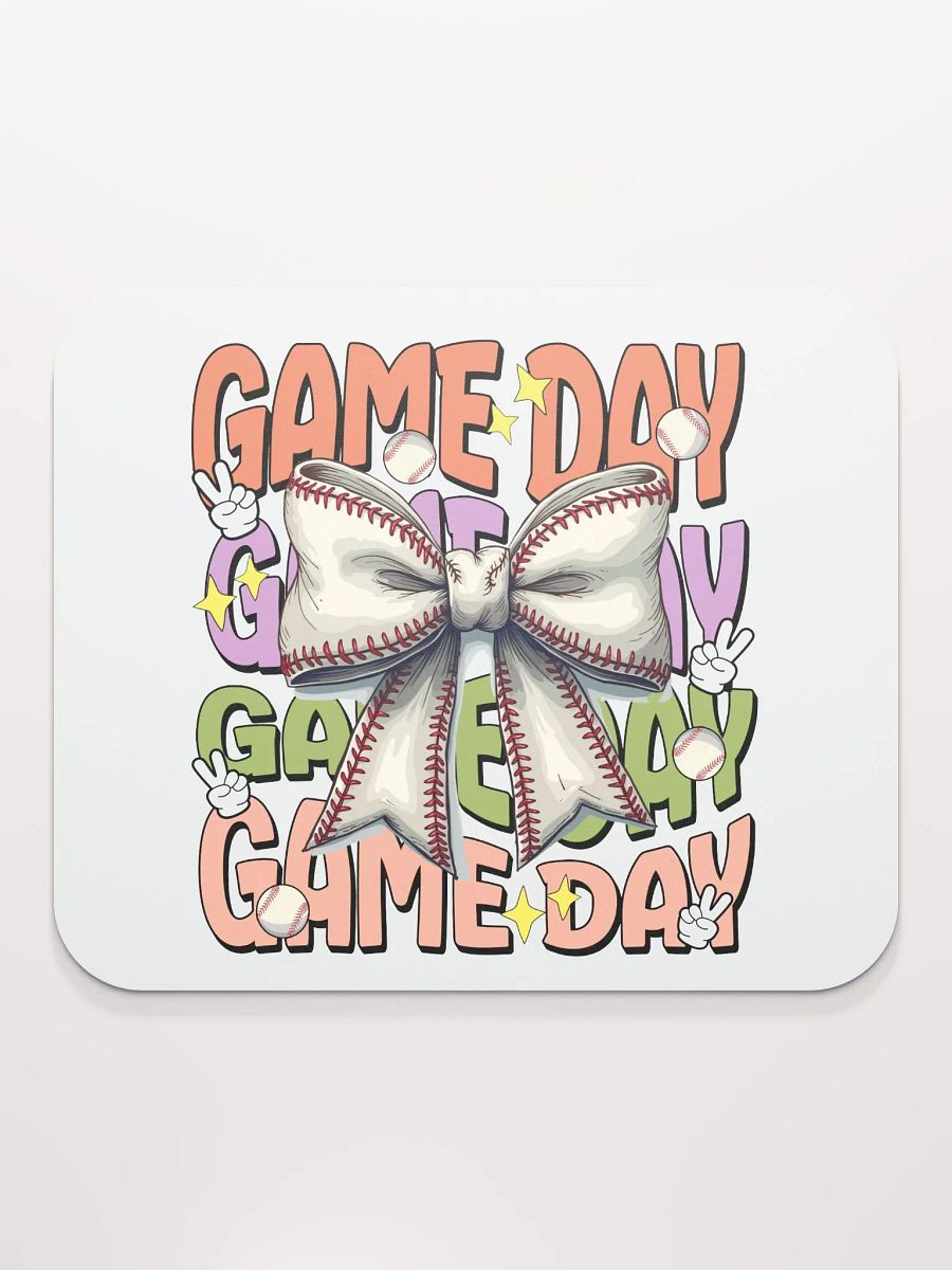 Game Day Bow Baseball Mouse Pad product image (1)