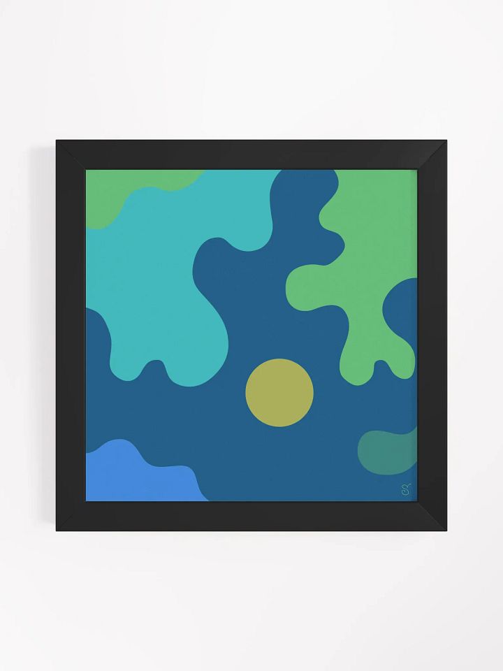 Abstract Wavy Landscape Framed Poster - Abstract Composition No. 8 product image (3)