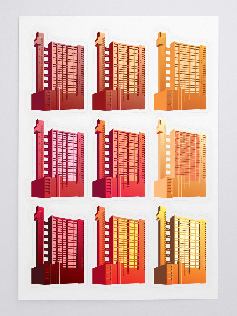Trellick Colour Stickers | Red-Orange product image (3)