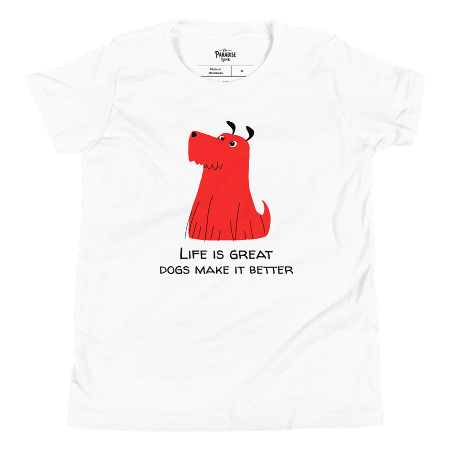"Life is Great - Dogs Make it Better" Unisex Youth Tee product image (8)