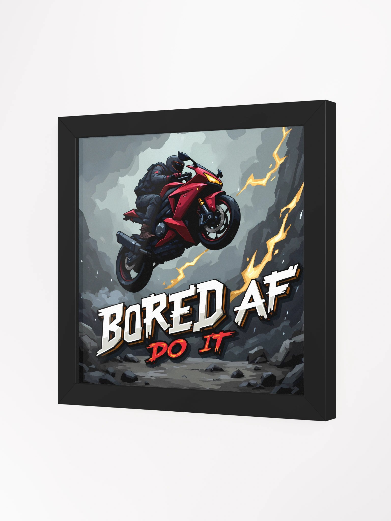 Bored AF Motorcycle – Extreme Jump Matte Poster product image (22)