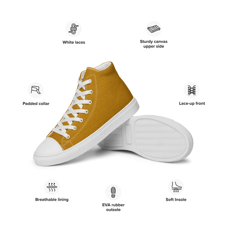 Ladies high-top high quality handmade canvas sneakers product image (3)