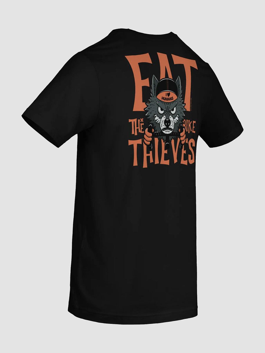 Eat the Bike Thieves, Funny Wolf Cyclist Graphic T-Shirt – Anti-Theft Cycling Shirt for Bikers & Commuters product image (10)