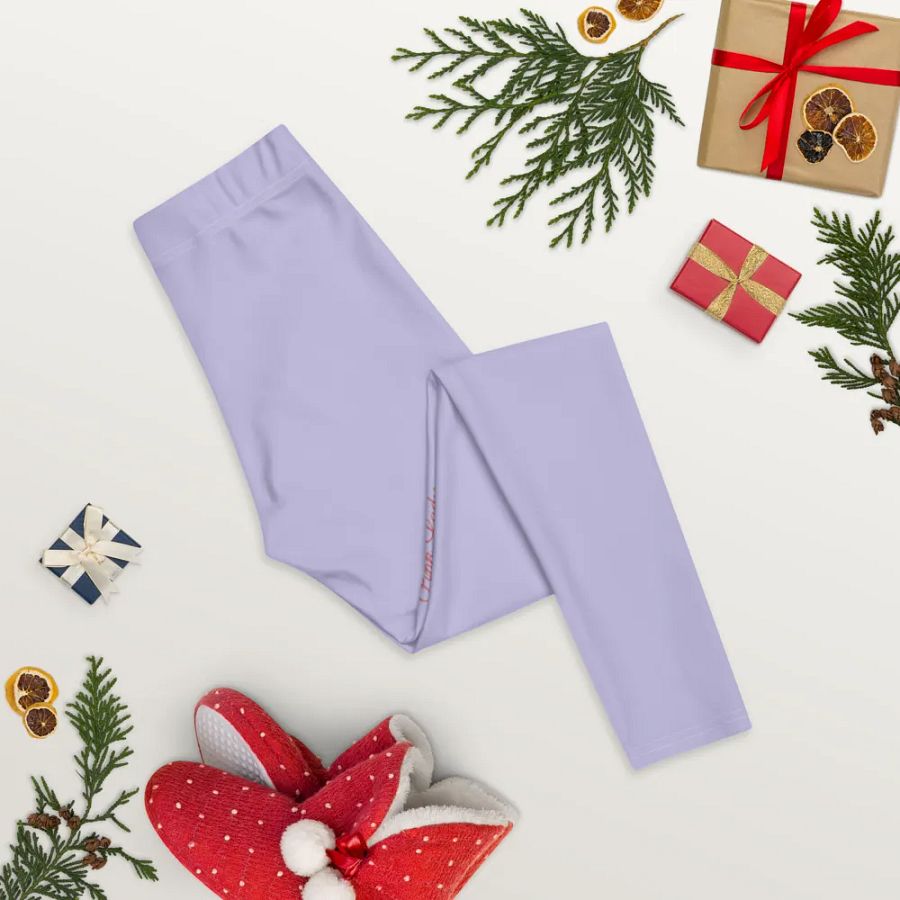 Backfilled lite purple colour with Pink Lady design -All-Over Print Leggings product image (8)