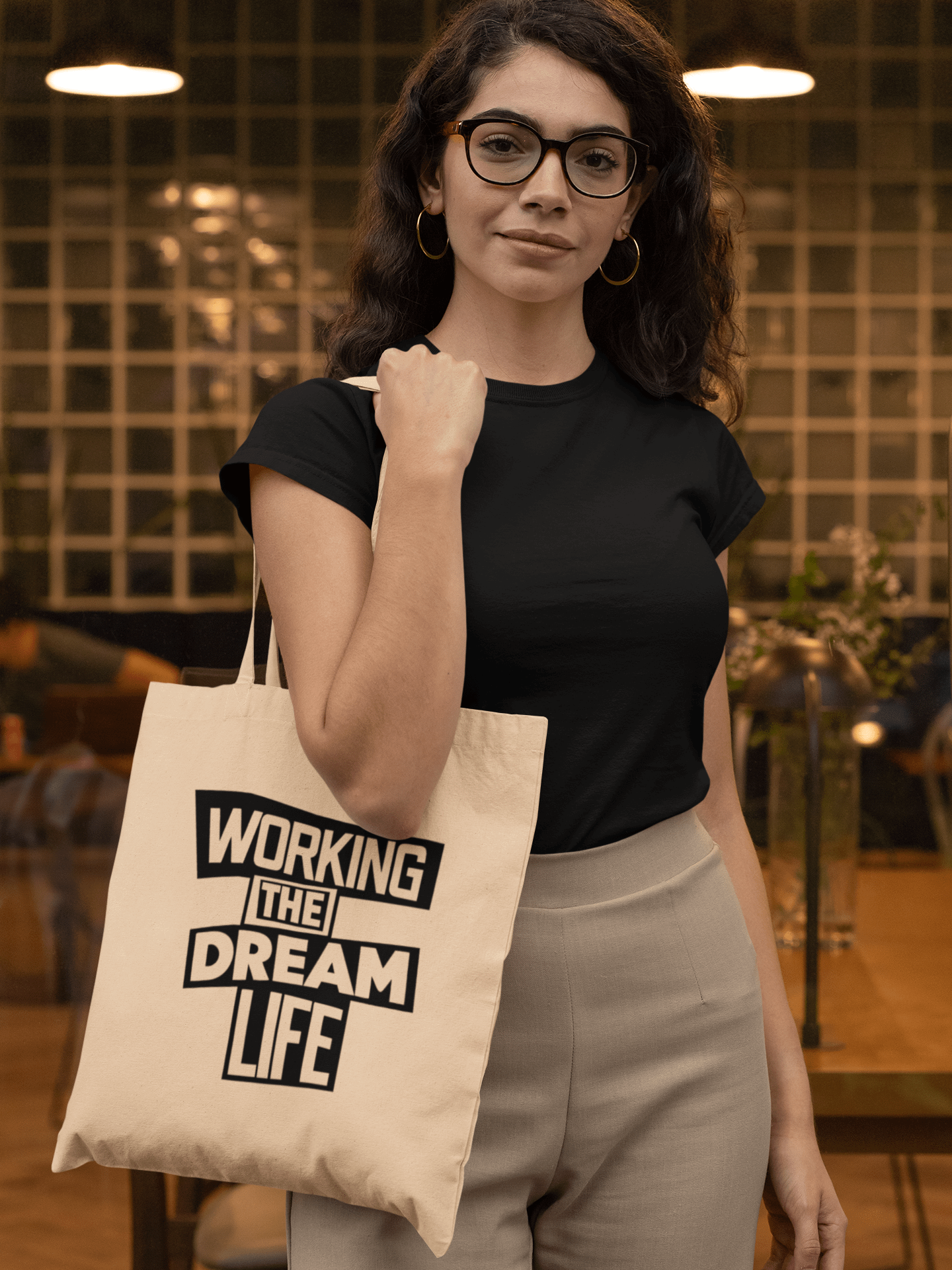 Cream Econscious Organic Cotton Tote Bag – Eco-Friendly Reusable Shopping & Everyday Carry Bag product image (2)
