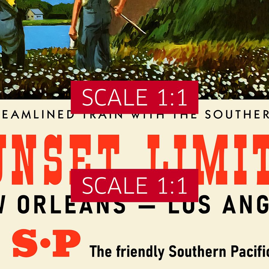 Sunset Limited Train, USA, 1960s — retro train poster, vintage train art, train print, retro travel wall art product image (5)