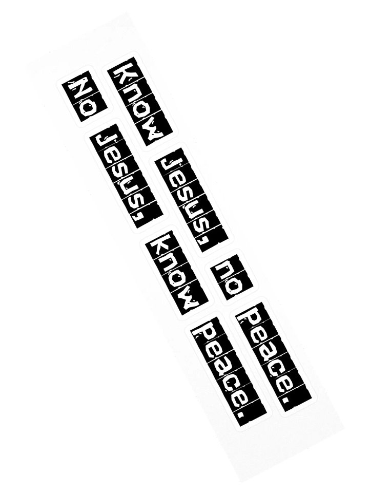 No Jesus, know peace - large sticker product image (2)