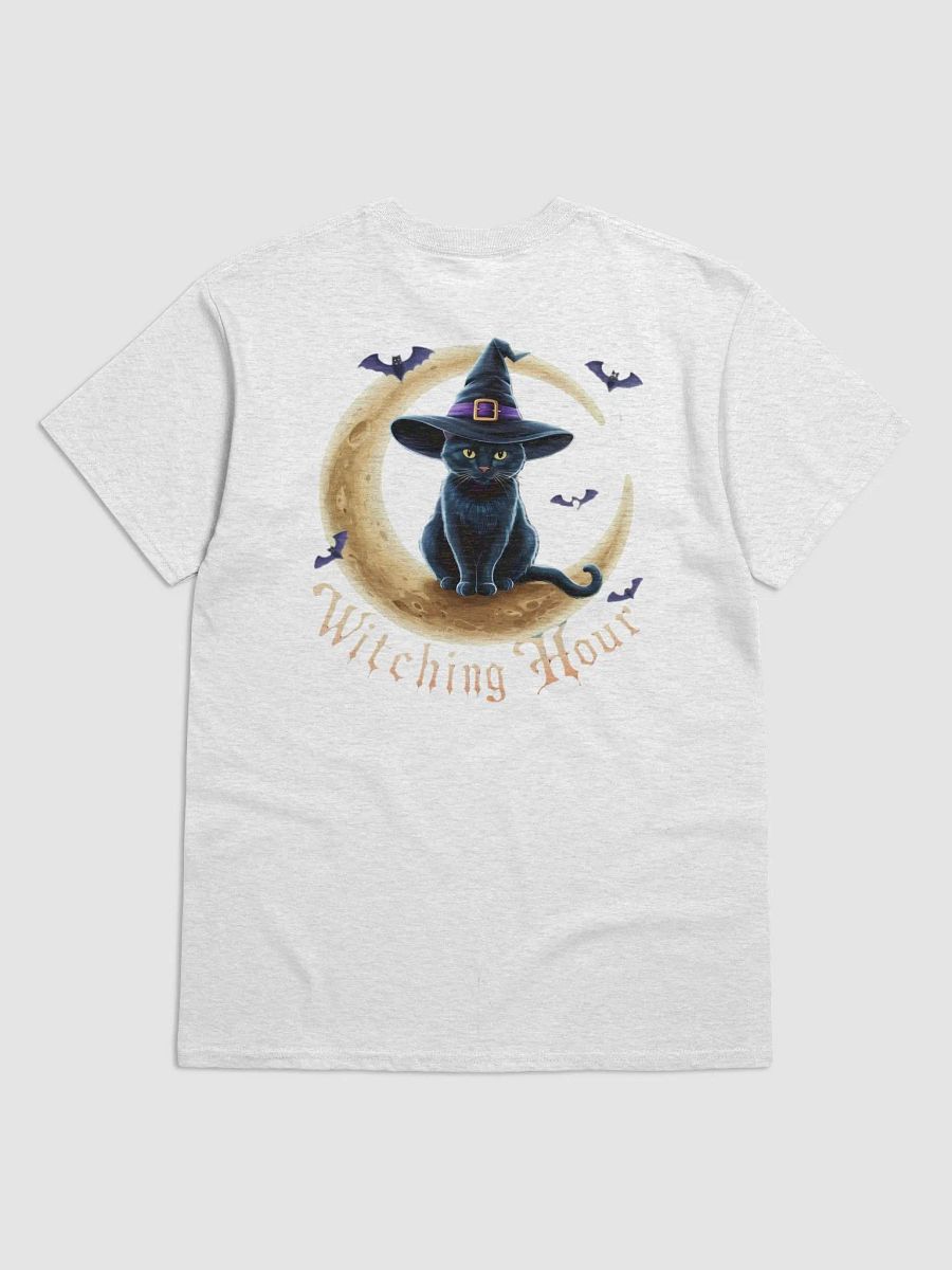 "Witching Hour Cat Halloween T-Shirt – Spooky Black Cat Tee, Perfect for Halloween Vibes!" product image (4)