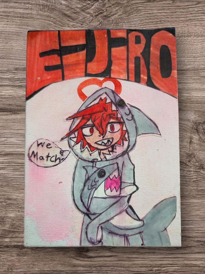 Eijiro Shark Portrait - 5*7 Flatback Canvas product image (1)