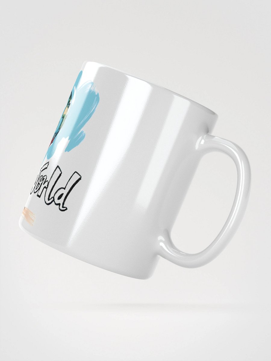Playful Monster Spins the World: Cartoon Fun Glossy Mug product image (4)