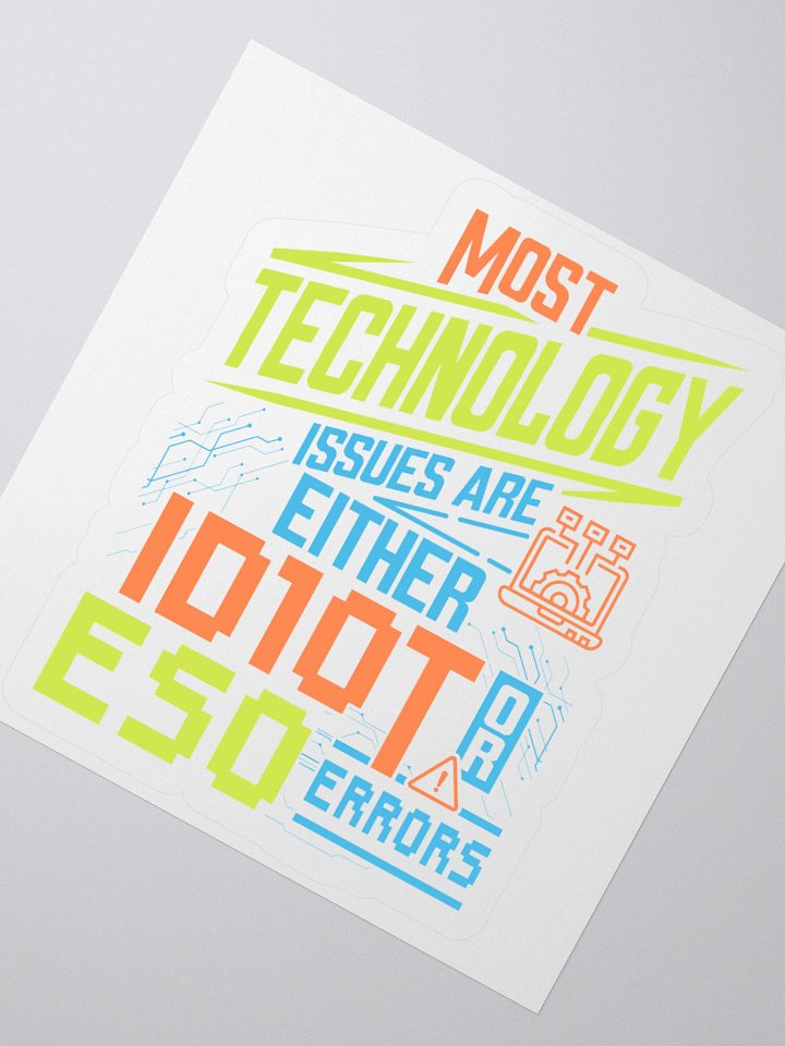 ID10T or ESO Kiss Cut Sticker product image (2)