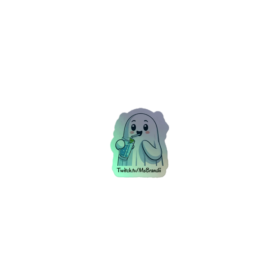 Don't Forget to Hydrate! Holographic Ghost Sticker product image (1)
