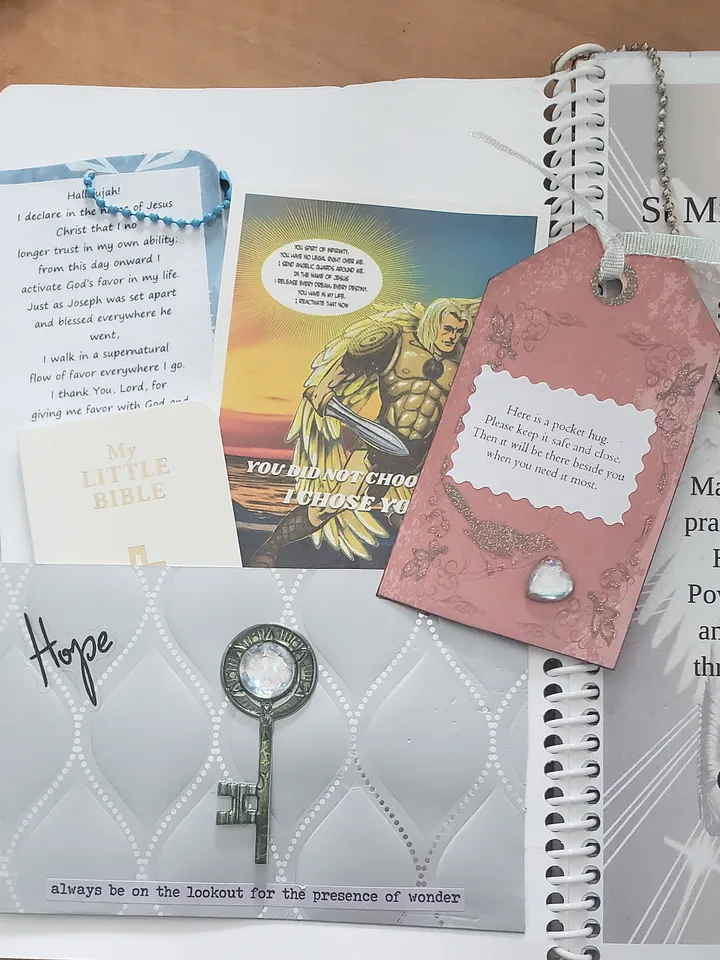 St Michael Prayer Coiled Notebook Handmade product image (2)